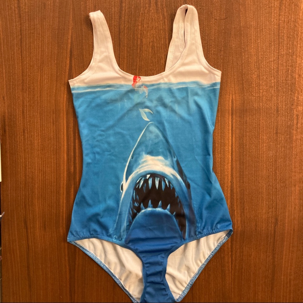 UNBRANDED Shark vs. Ariel One-Piece Swimsuit | Small